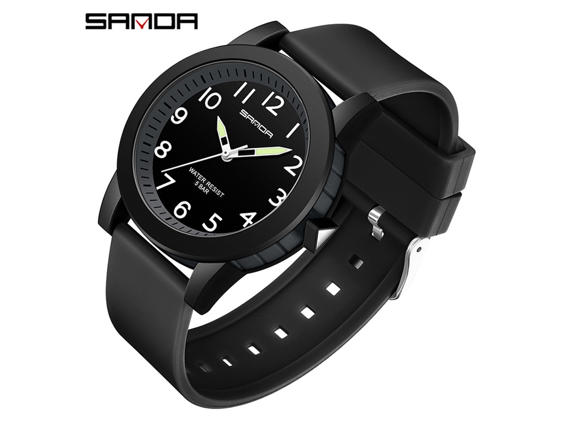 Reloj De Pareja Sencillo, Fluorescente E Impermeable De Cuarzo (para Mujeres Negras)