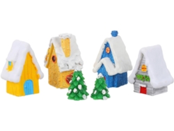 6 Piezas De Adornos Navideños En Miniatura Para Armar