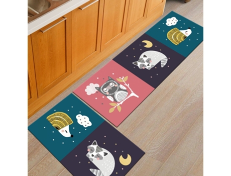 Alfombras antideslizantes para el piso de la cocina, alfombras lavables para el lavadero, patrón 16-60*180cm LUUCOZK