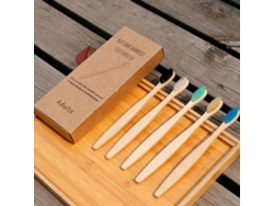 2026-5pcs/set Cepillos De Dientes De Bambú Natural Con Cerdas Suaves Mango De Bambú Para Hogar Hotel Viaje