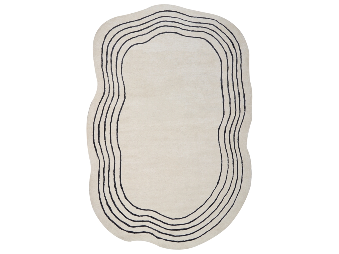 Alfombra de pelo corto BELIANI Ramzan de Viscosa Beige 200x300