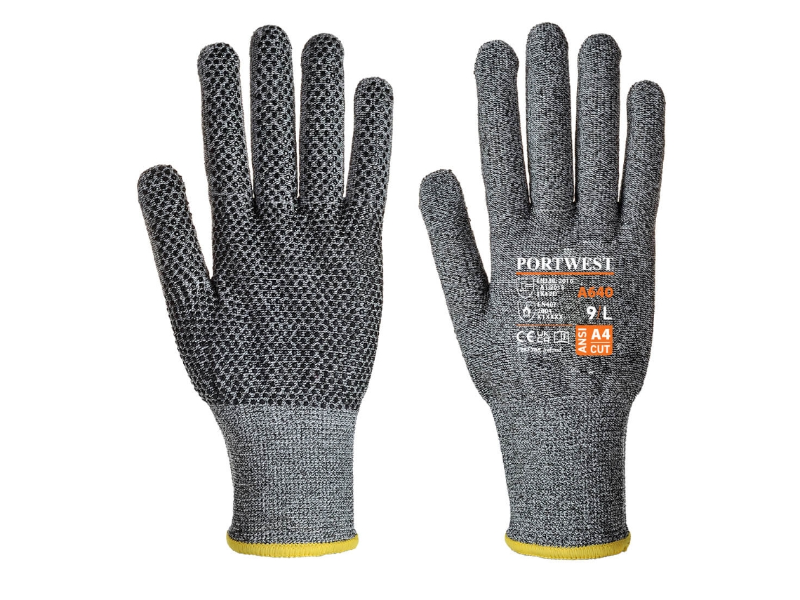 Guante Sabre Dot con protección y agarre superiores / Gris / S Portwest