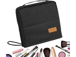 Sac De Maquillage En Debout, Portable Avec Poignée Haute Capacité - Sac Droit Fermyure Éclair Pour