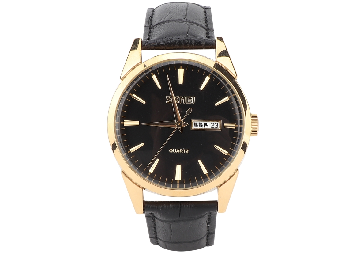 Reloj Unisex De Cuarzo Resistente Al Agua Para Hombre Y Mujer, Estilo Ejecutivo, Correa De Cuero.