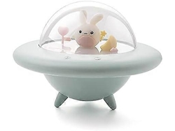 Luz nocturna LED para niños, adorable conejito espacial amarillo, control remoto táctil, Rosewell