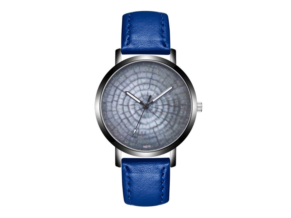 Reloj De Pulsera De Aleación Con Dial Redondo Analógico De Cuarzo Para Hombre Azul Real