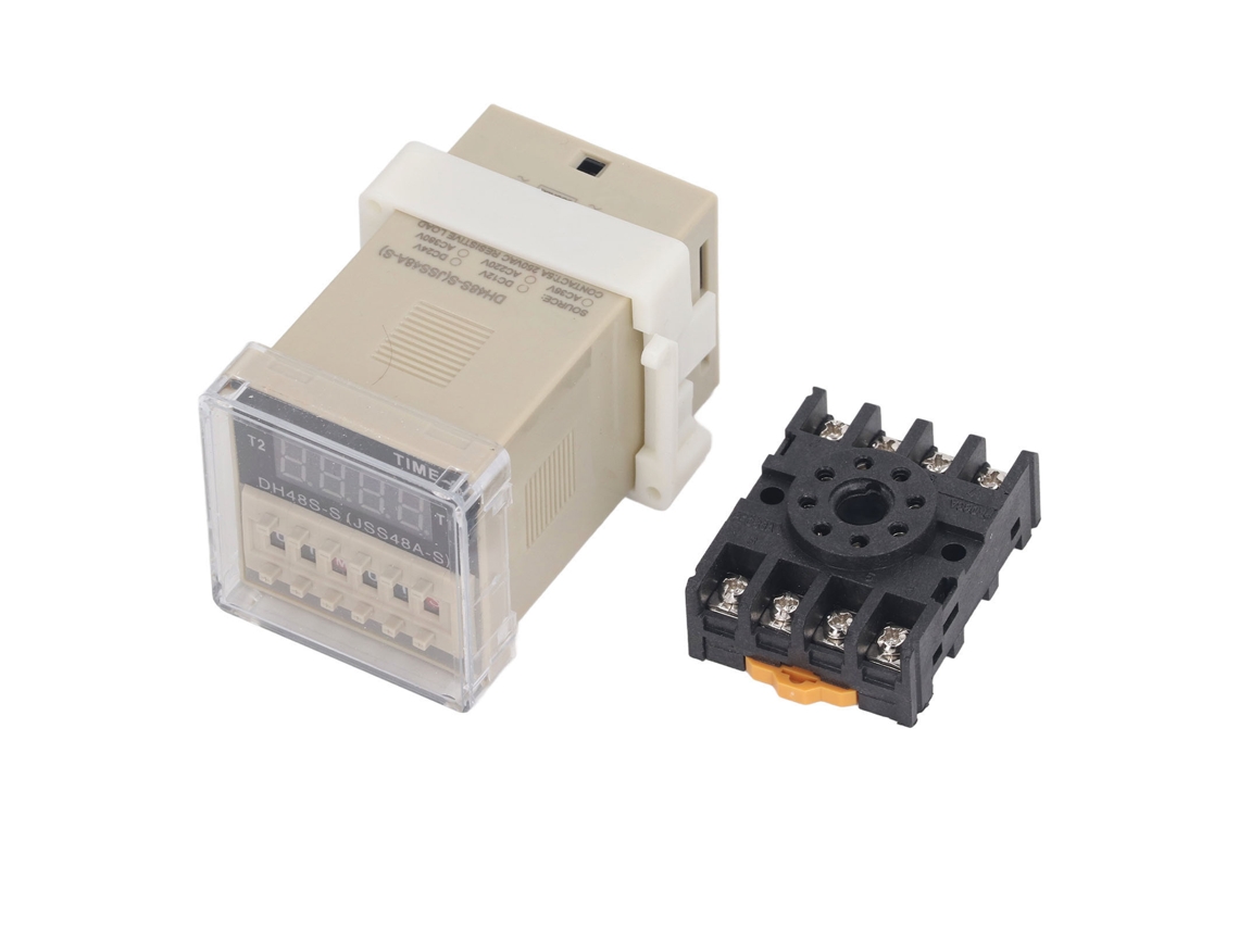 Relé Temporizador Digital Ajustable De 0,1 Sa Con Retardo De Ciclo De 99 H Para Alumbrado Público, Armario Eléctrico, Ac220v