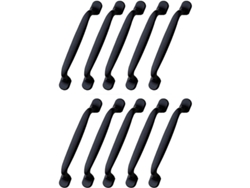 10 Mangoes De Armario Negro 96mm Distancia Central Para Muebles Modernos Dormitorio Cajones
