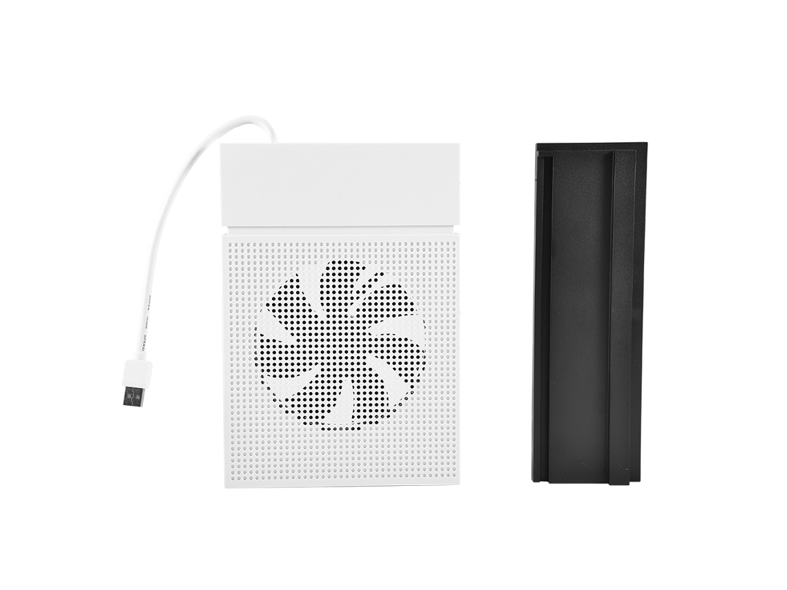 Base Vertical Con Ventilador De Refrigeración Y Estación De Carga Con 4 Puertos Usb Para Consola Xboxone Slim