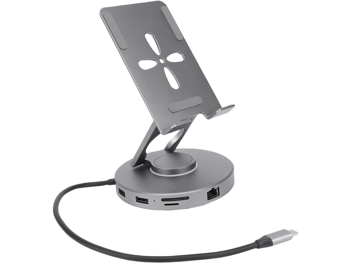 Base De Acoplamiento Para Tablet Con Hub Usb-c De 10 Pulgadas En Aleación.