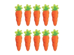 Juego de 10 organizadores de cubiertos con forma de zanahoria de Pascua para mesa, con bolsillo, ideales para cubiertos y tenedores. Nostalgia88
