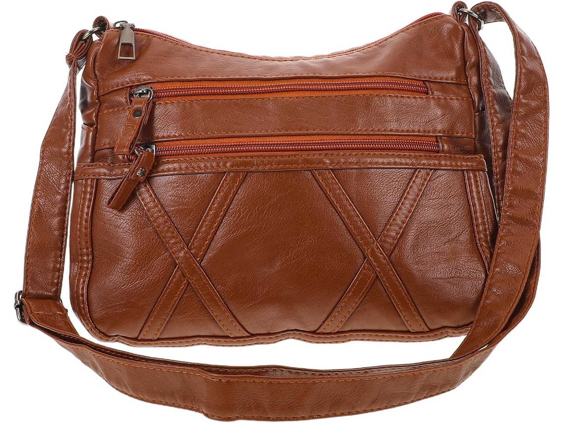 Bolso De Hombro Multicapa Para Mujer En Piel Sintética Suave, Bolso Grande Y Ligero.