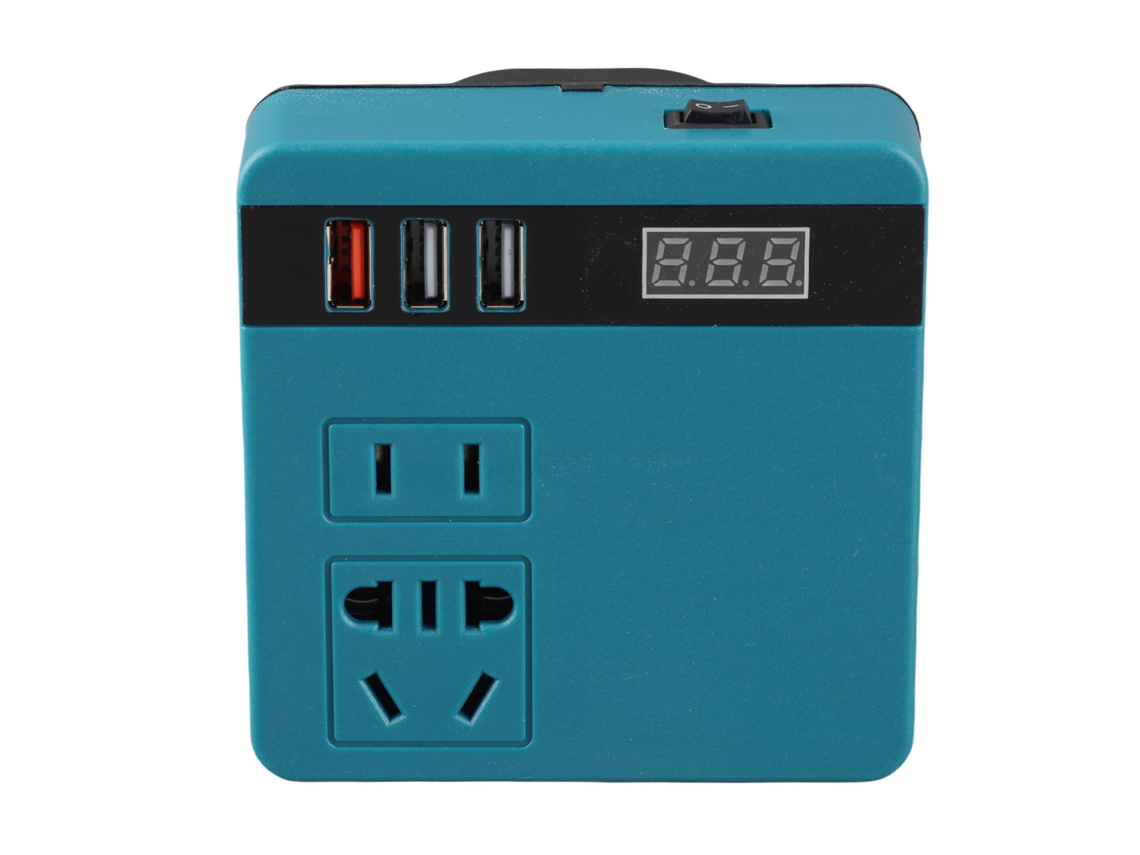 Inversor portátil para coche con pantalla de voltaje, convertidor de CC a CA, inversor de batería, herramienta eléctrica