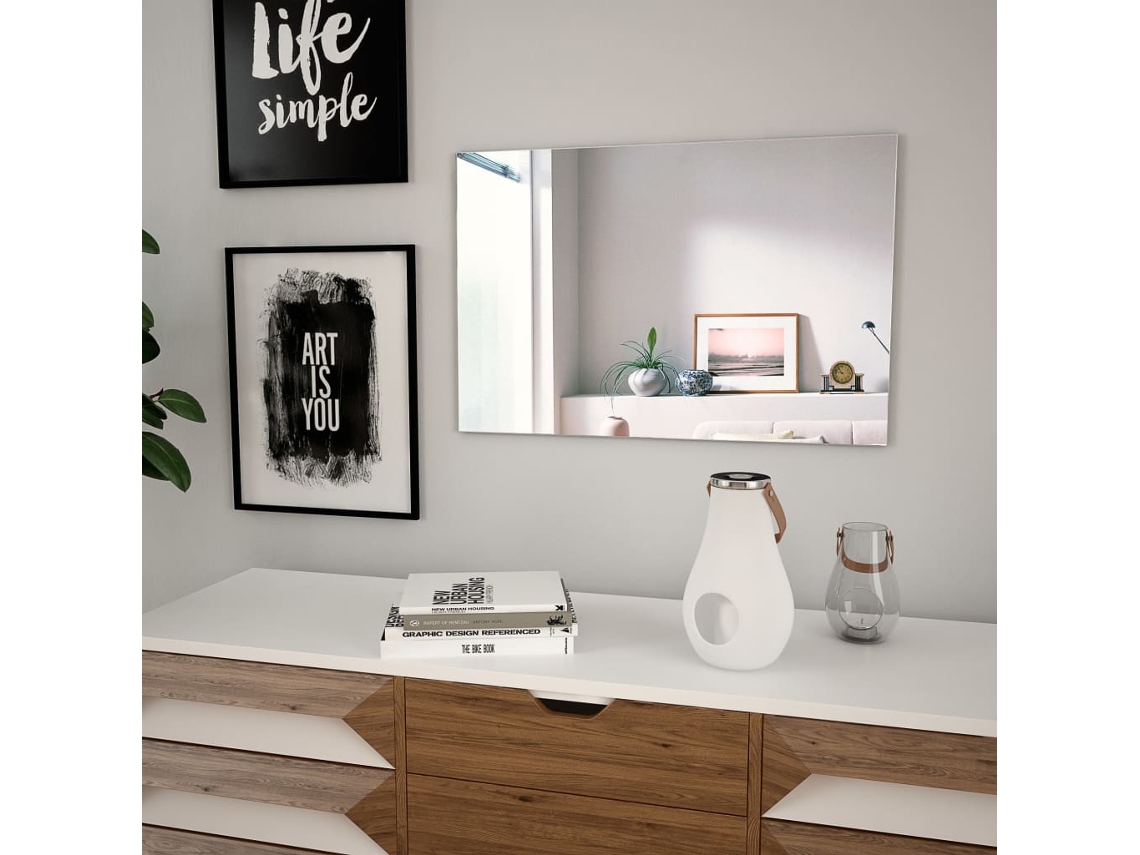 Espejo de Pared Rectangular de Cristal 60 x 40 cm