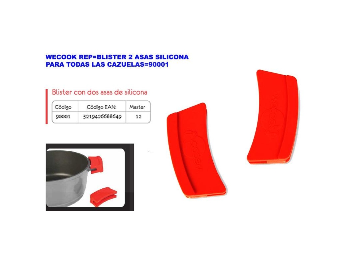 Wecook rep blister 2 asas silicona para todas las cazuelas 90001