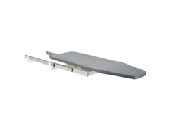 Tabla de planchar plegable, con rotación de 180°, color gris.
