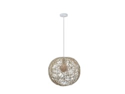 Lámpara colgante de mimbre Coron 1xe27 de 40 cm Cristalrecord