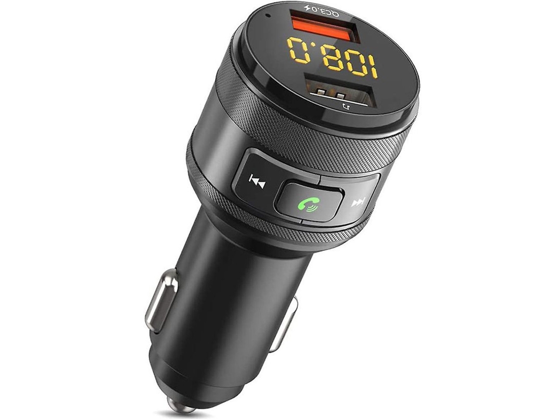 Transmisor FM Bluetooth Yizhood C57 Dual USB Manos Libres Negro
