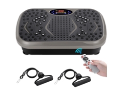 Máquina de ejercicios con plataforma vibratoria, rango de velocidad de 1 a 99 niveles, panel de control LED, vibración oscilante, gris oscuro