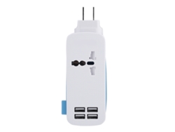 Cargador De Viaje (4 Puertos Usb, Portátil)