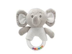 Kiokids Sonajero de peluche elefante gris 18cm