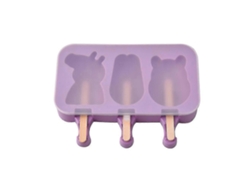2 Moldes De Silicona Para Paletas Con Tapa 3 Cavidades Y 100 Palillos De Madera Para Hacer Paletas Caseras Helados Y Postres