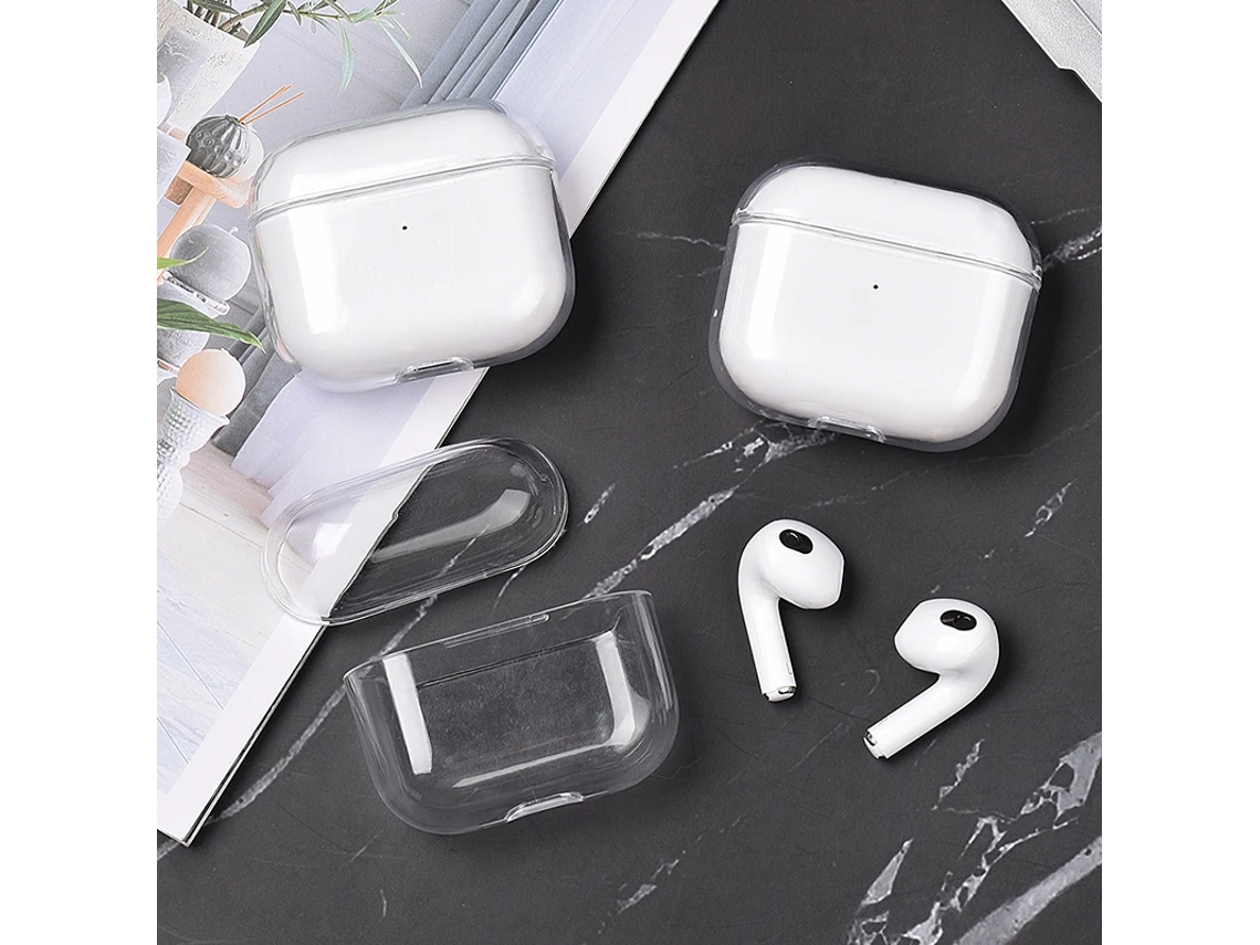 Estuche de cristal para auriculares Apple Airpods 3, 2 y 1, protector rígido transparente para Airpod Pro 1.º y 2.º, funda de carga Vayotoy