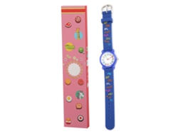 Ats-reloj Infantil Impermeable Con Dibujos Animados Y Letras Herramienta De Reconocimiento De Tiempo Azul