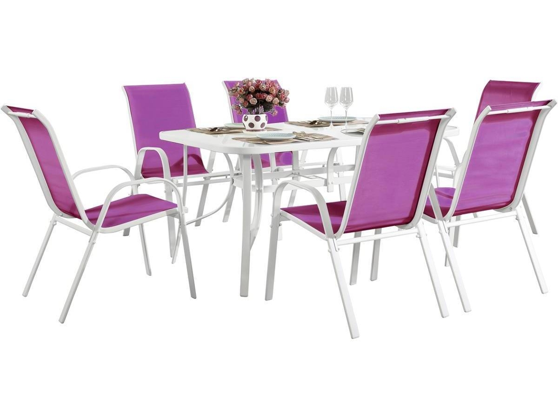 Conjunto de Jardín HABITAT ET JARDIN Phoenix (Rosa - Acero, Vidrio - 150x90x72 cm)