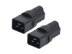 Adaptador De Corriente Iec320 C20 A 5-15r Macho A Hembra De 3 Pines Y 125 V Para Pdu/ups De Servidor (2 Unidades)