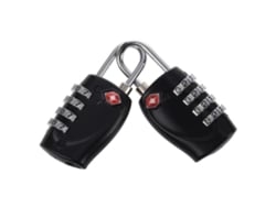 2 X Multicolor 4 Dial TSA Candado de Combinación Reducible Equipaje Bloqueo de Viaje SODIAL