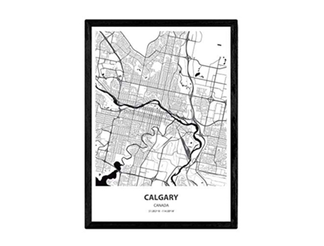 Poster NACNIC Mapa de Calgary Canada (A3)