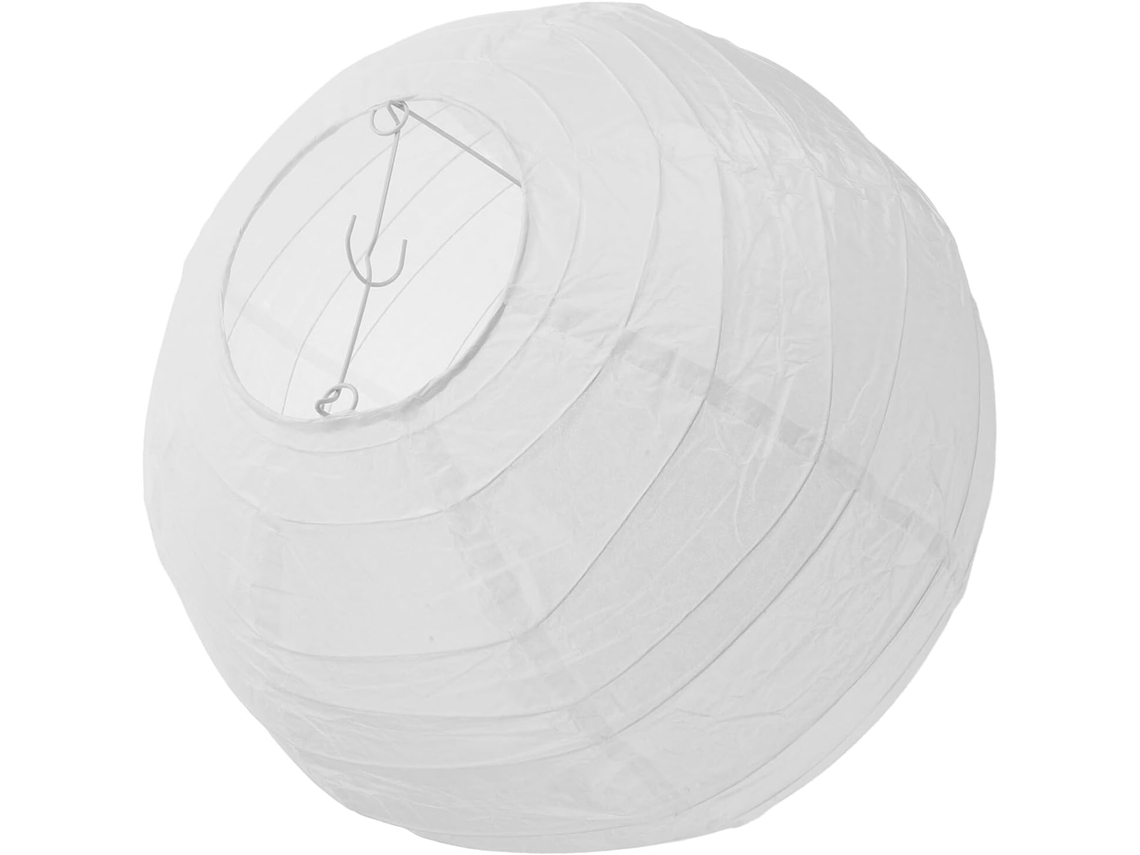 Farol De Papel Blanco De 35 Cm, Globo Esférico Decorativo, Reutilizable Para Fiestas, Jardín Y Patio.