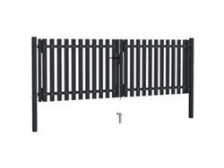 Puerta de acero de doble puerta 300x125 cm Antracita MAISON EXCLUSIVE