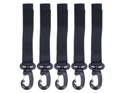 5pcs Ganchos Para Carrinho De Bebê 360° Rotativos Abs Para Bolsas De Fraldas Acessório