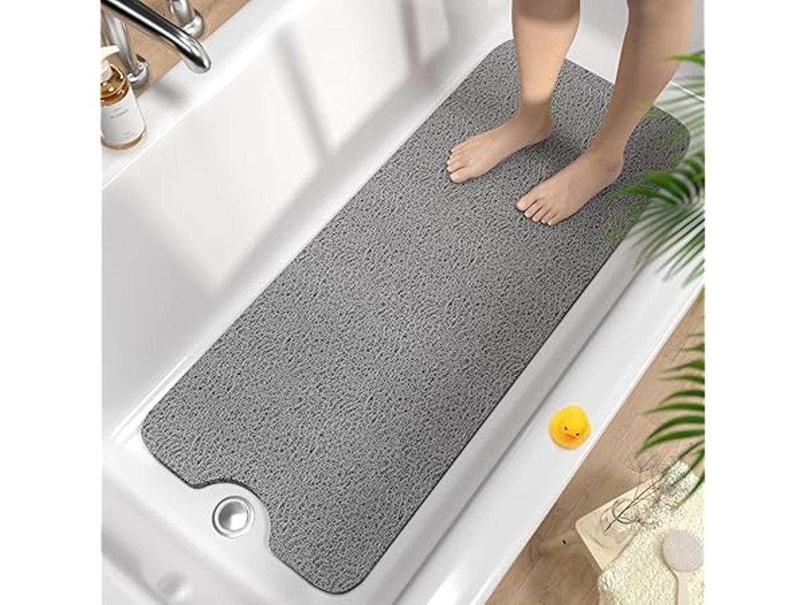 Alfombrilla Antideslizante Para Baño, 100 X 40 Cm. Es Más Larga Que Una Alfombrilla De Baño/ducha Estándar, Se Seca Rápidamente, Es Muy Dura