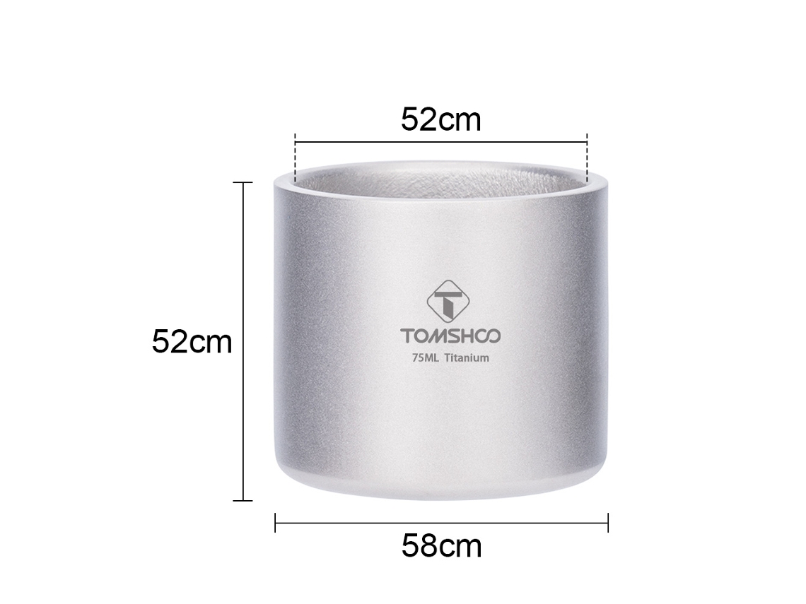 Taza De Viaje De Titanio De Doble Capa, Ligera Y Duradera, Ideal Para Té, Café, Vino, Acampada Y Senderismo.