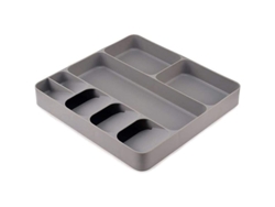 Organizador De Cajones De Cocina Para Cubiertos Con Compartimentos, Ángulos E Iconos.