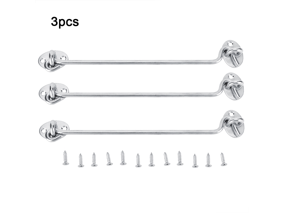 Gancho para ventana de cabina de acero inoxidable de 3 piezas de 10 pulgadas