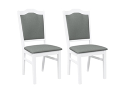Maison Exclusive - Sillas De Comedor Con Cojines, 2 Unidades, Blancas, Madera Maciza, Caucho