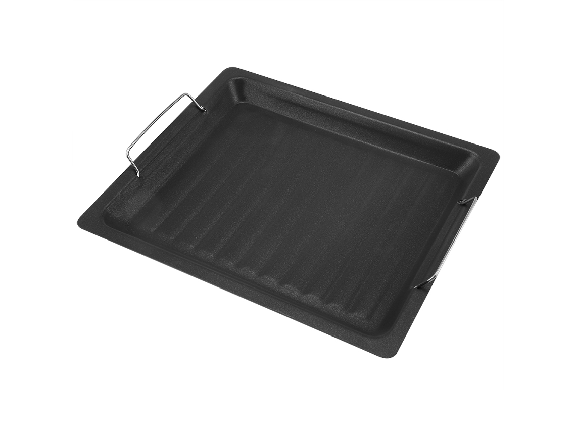 Sartén Antiadherente De Acero Inoxidable Para Barbacoa, Freír Y Asar A La Parrilla, 30x25cm