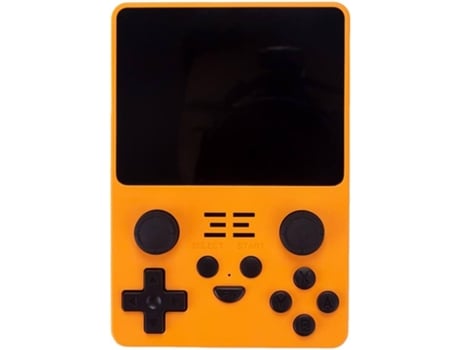 Consola de Juego Portátil Mocdiy Powkiddy Rgb20S Ips de 3,5 Pulgadas con 20.000 Juegos 16GB 128GB Amarillo Medio