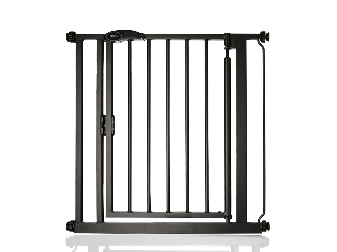 Puerta de seguridad autoajustable Safetots con cierre automático, 75 cm - 82 cm, color negro
