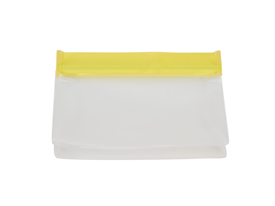 Bolsas Reutilizables De Silicona A Prueba De Fugas Para Almacenar Alimentos, Color Amarillo, Tamaño Mediano.