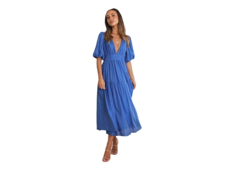Vestido FYY de manga Farol Con Escote en V Pronunciado (S)