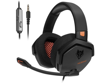 Auriculares Gaming Ps4 Xbox One Auriculares Estéreo con Cancelación de Ruido para Juegos y Mando con Cable para Ps4/Xbox One/Pc BISBISOUS Naranja