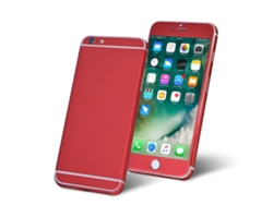 Pegatina De Teléfono Película De Color Con Envoltura De Borde Cobertura Total Protección Ajuste Preciso Para Iphone 6/6s/7/7 Plus Rojo