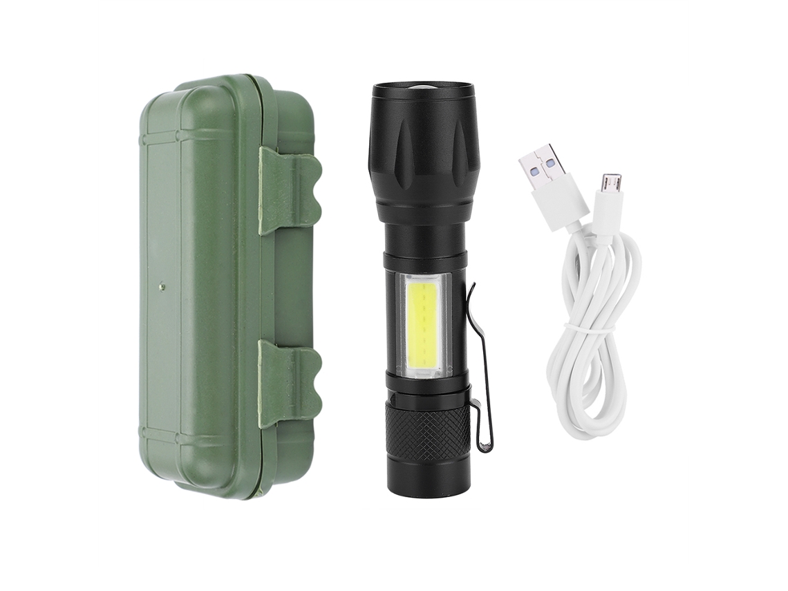2026-linterna Led Recargable Usb Cob Portátil Ligera Mini Linterna Torcha Para Exterior