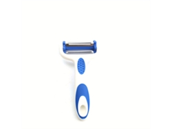 Pelador Giratorio De Acero Inoxidable 3 En 1 (azul Y Blanco), Herramienta De Cocina Ecológica