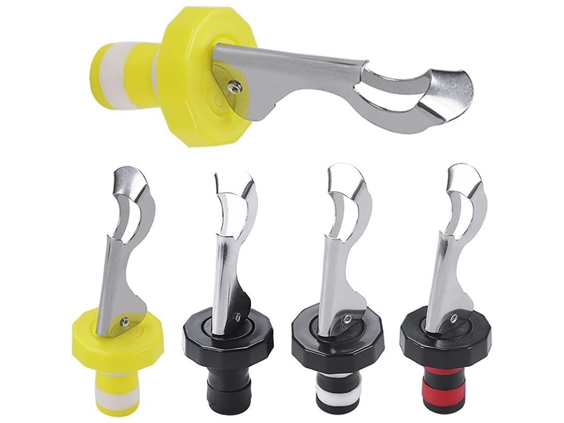 4 Tapones Para Botellas De Vino Con Palanca, Cierre Hermético, Multicolor Lzk